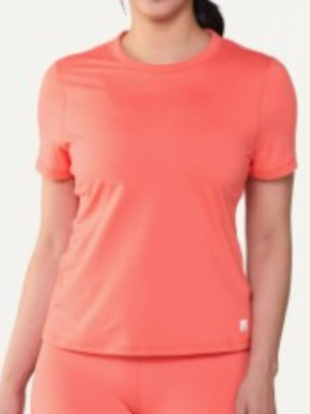 Vuori Short-Sleeve Lux T-Shirt in Bright Coral, Size Large